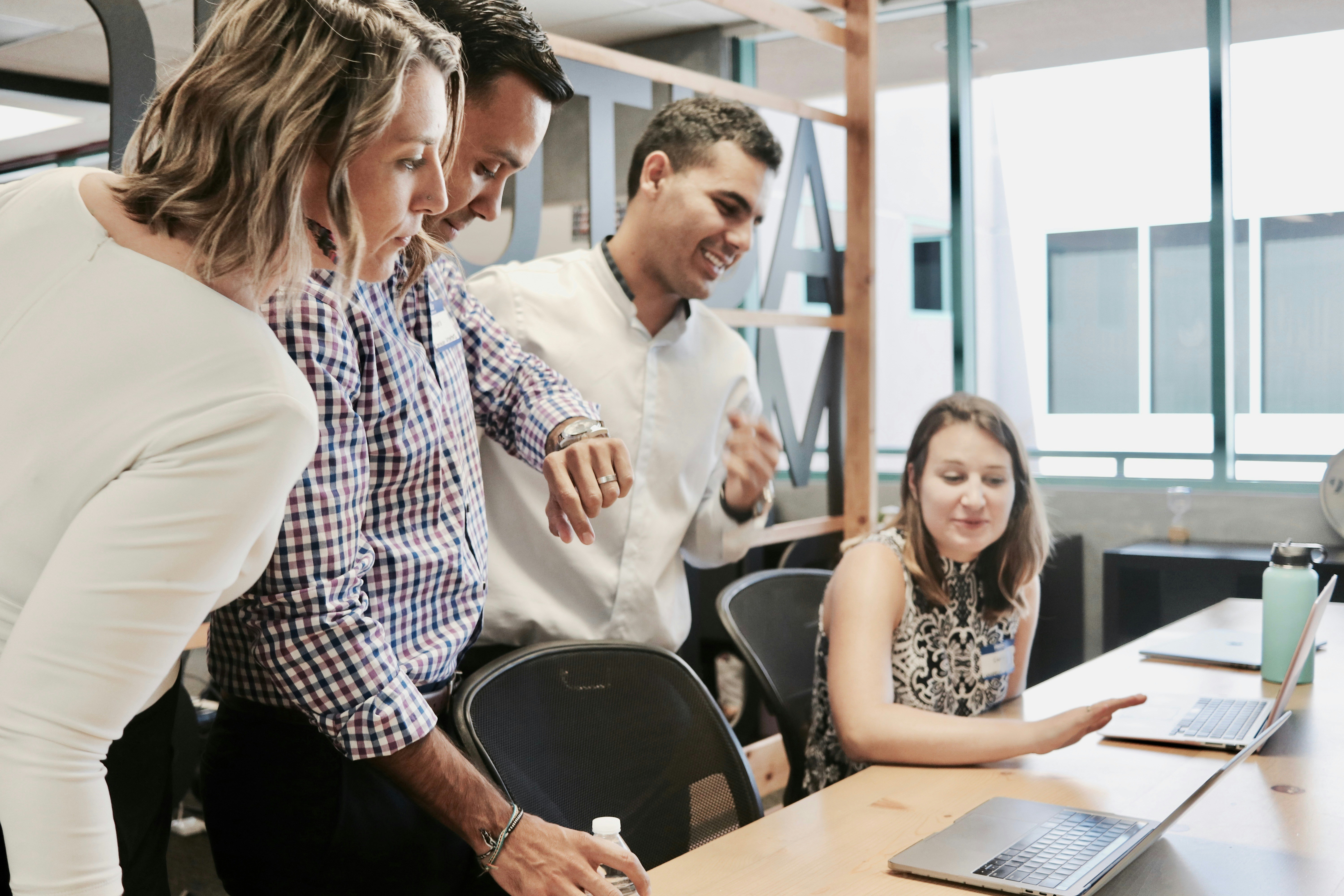 Diverse team of recruiters collaborating