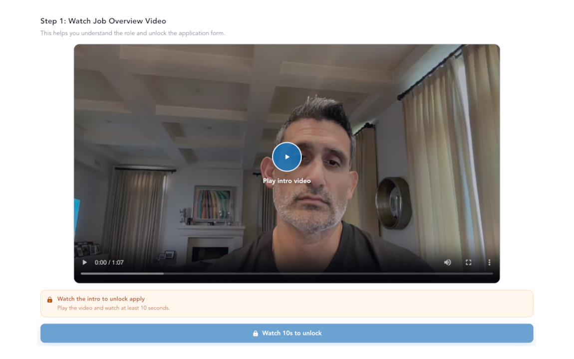 Video player interface